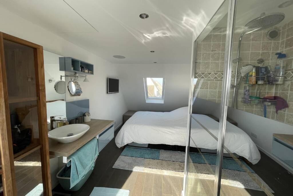 Duplex Avec Jacuzzi Vue Imprenable Sur La Baie De Wissant Apartman Kültér fotó