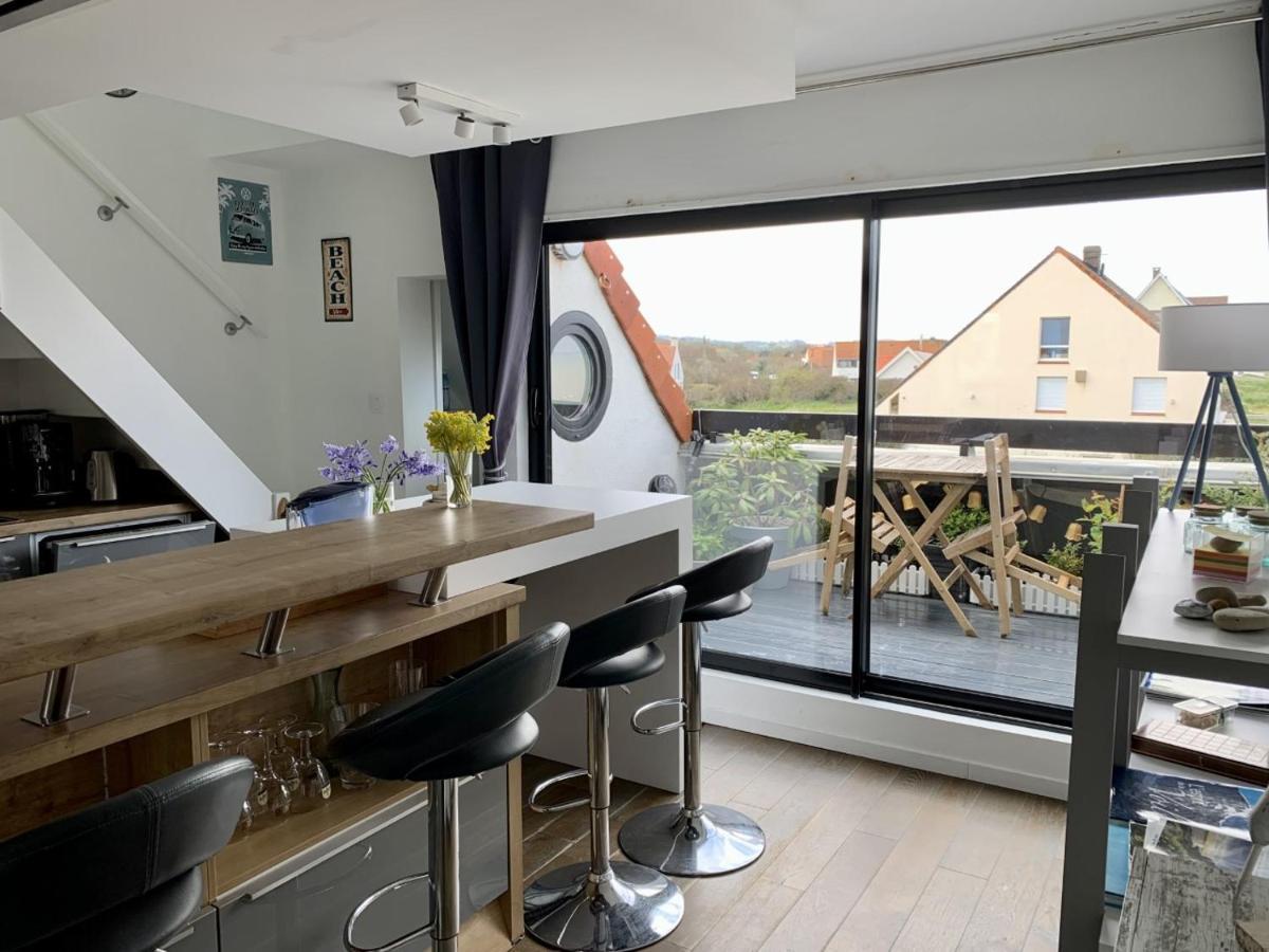 Duplex Avec Jacuzzi Vue Imprenable Sur La Baie De Wissant Apartman Kültér fotó